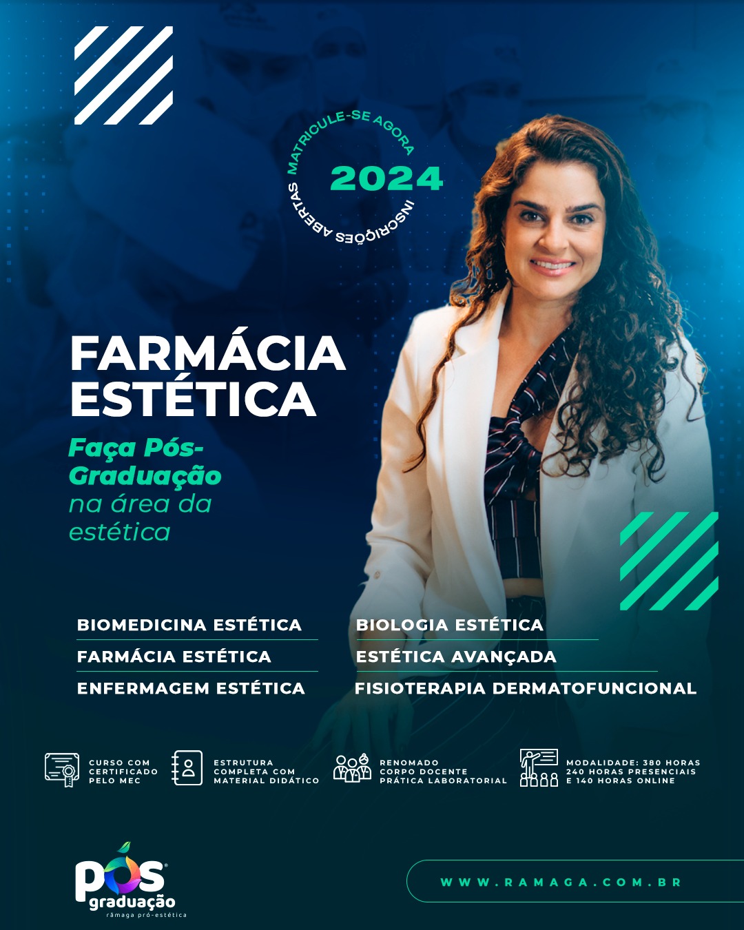 Pós-Graduação Farmácia Estética Reconhecido pelo MEC- Sábado e